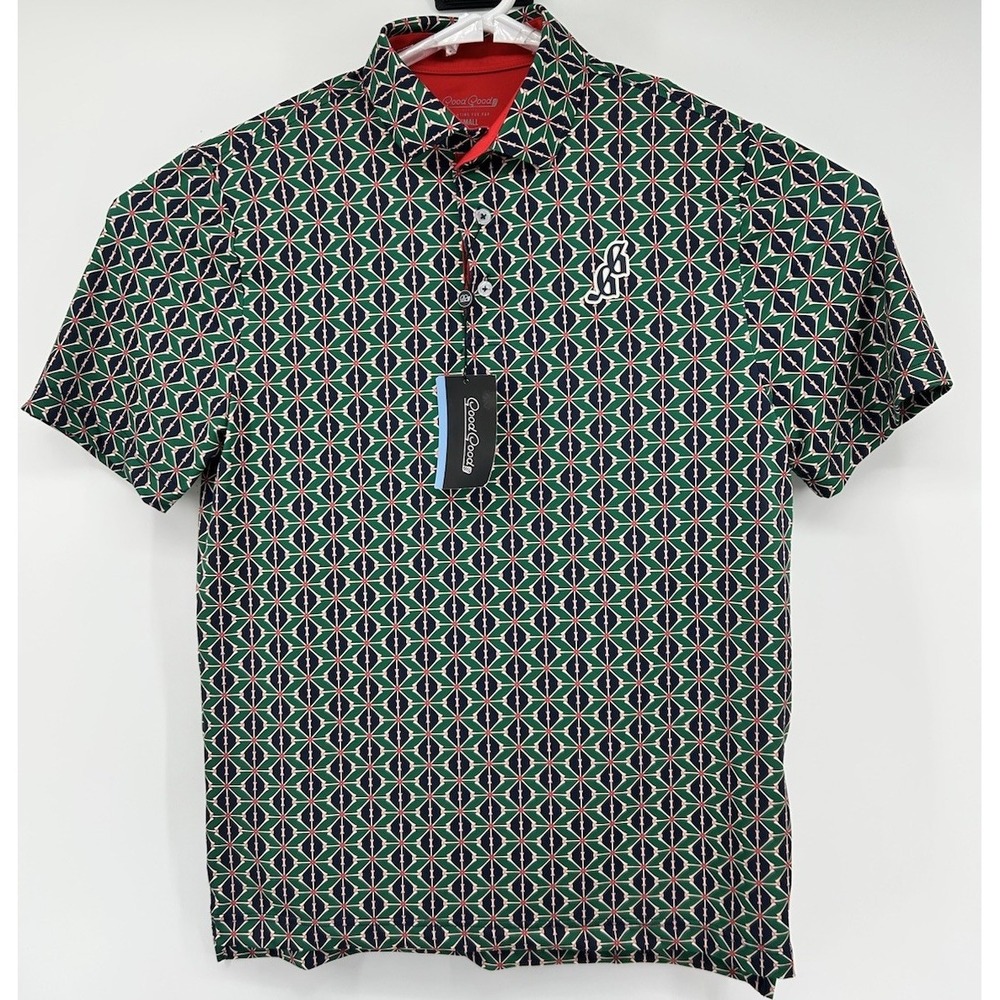 Good Good Golf Poly Blend Short Sleeve Polo Shirt Multicolored Men's‎ Small NWT